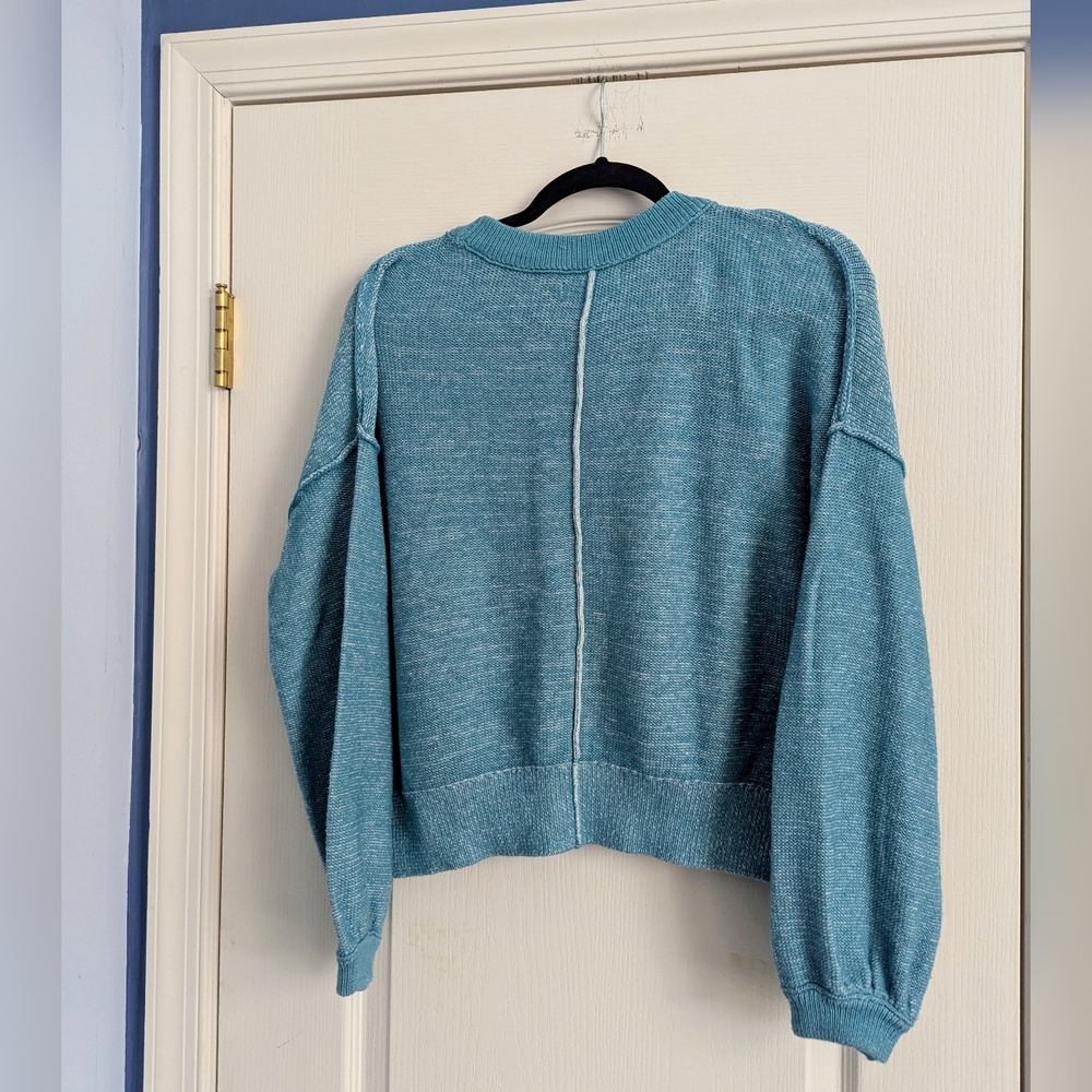 SO Women's Teal Crew Neck Sweater